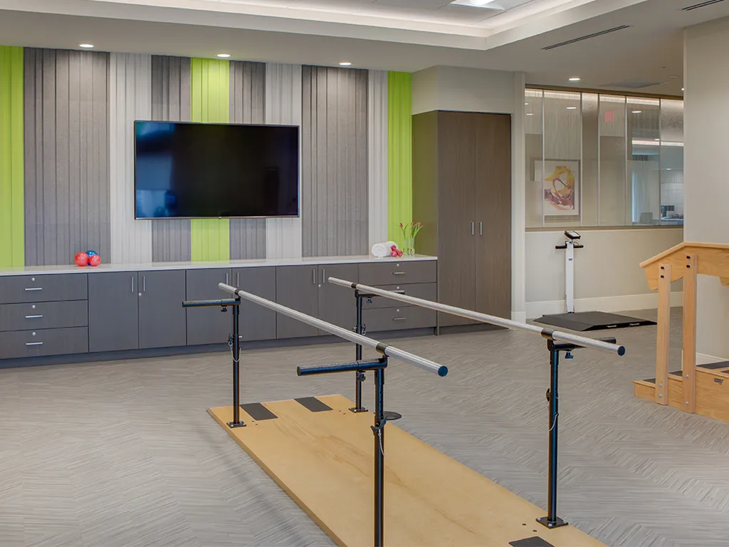 Installation: The Legacy at Midtown Park | Product: Barcode Tiles | Colors: Lime Splice, Grey, and Taupe