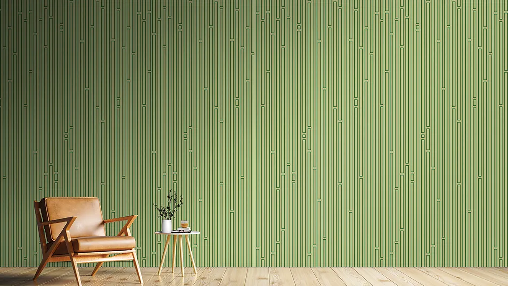 Kirei Ink | Collection: Geo | Color: Pistachio | Print: Maze