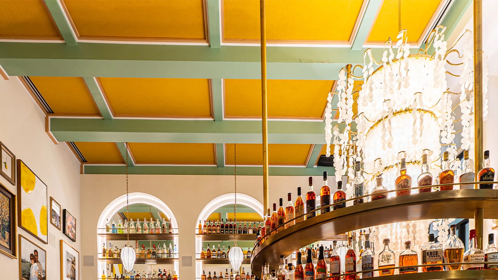 Marisi La Jolla | Custom Ceiling PET Panels | Color: Sunshine | Photo Credit: Kimberly Motos