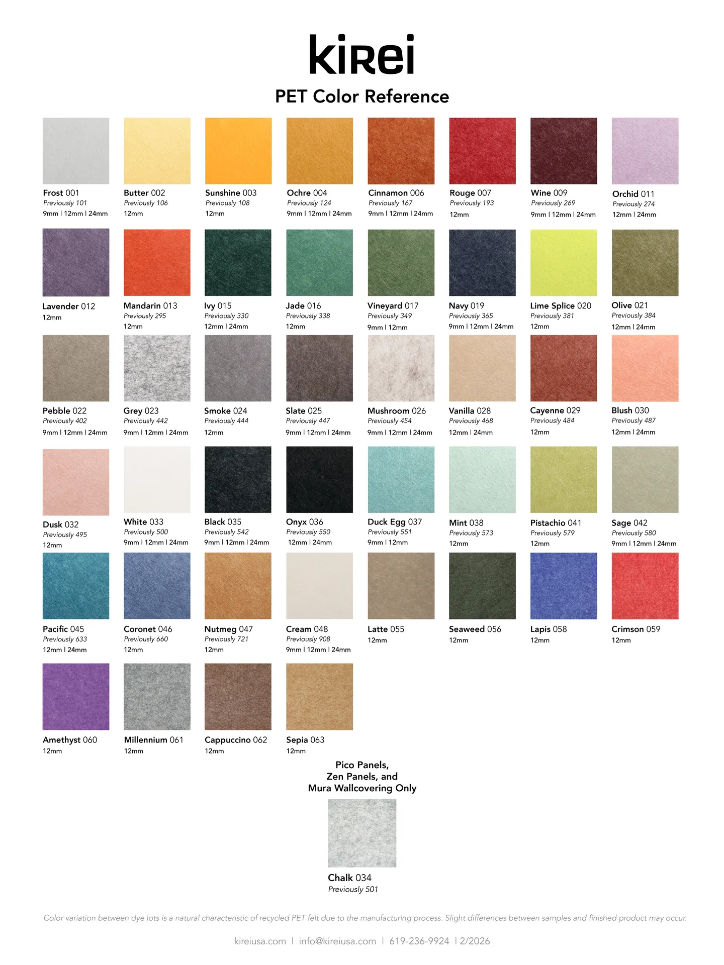 Kirei PET Colors One Sheet
