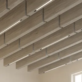 Product: O Baffles Lit | Print: Custom Wood
