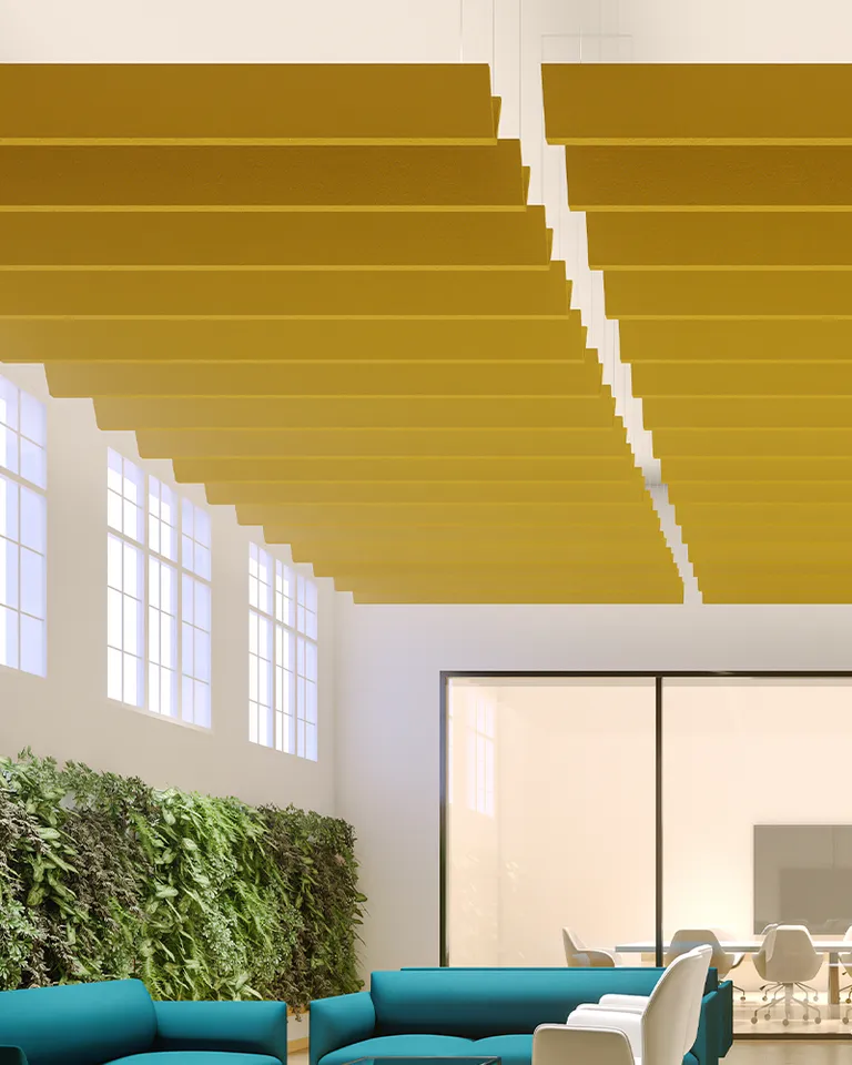 Product: V Baffles Lit | Color: Ochre