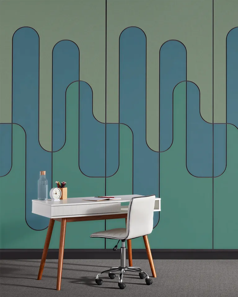 Cloud City Panels | Color: Slate | Print: Kirei Ink Custom Design