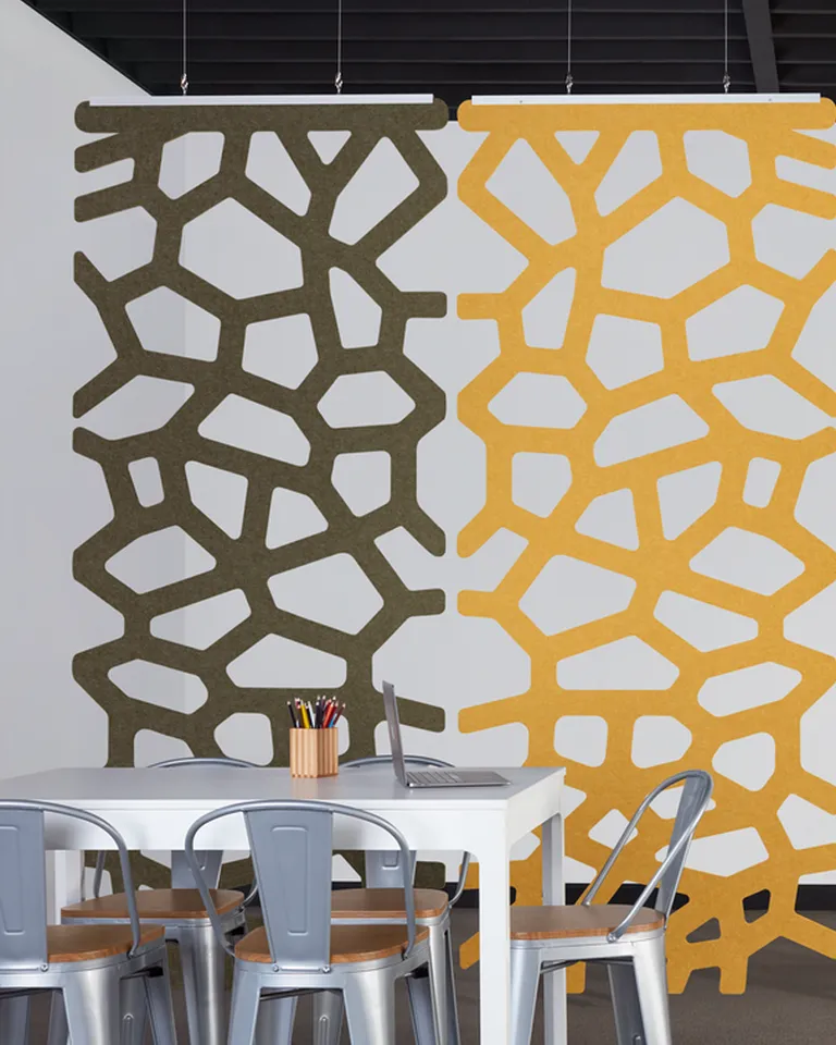 Coral Screens | Colors: Ochre and Olive
