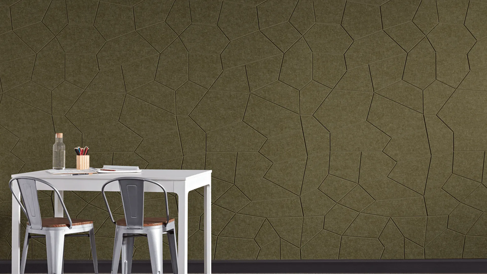 Crackle Panels | Color: Olive