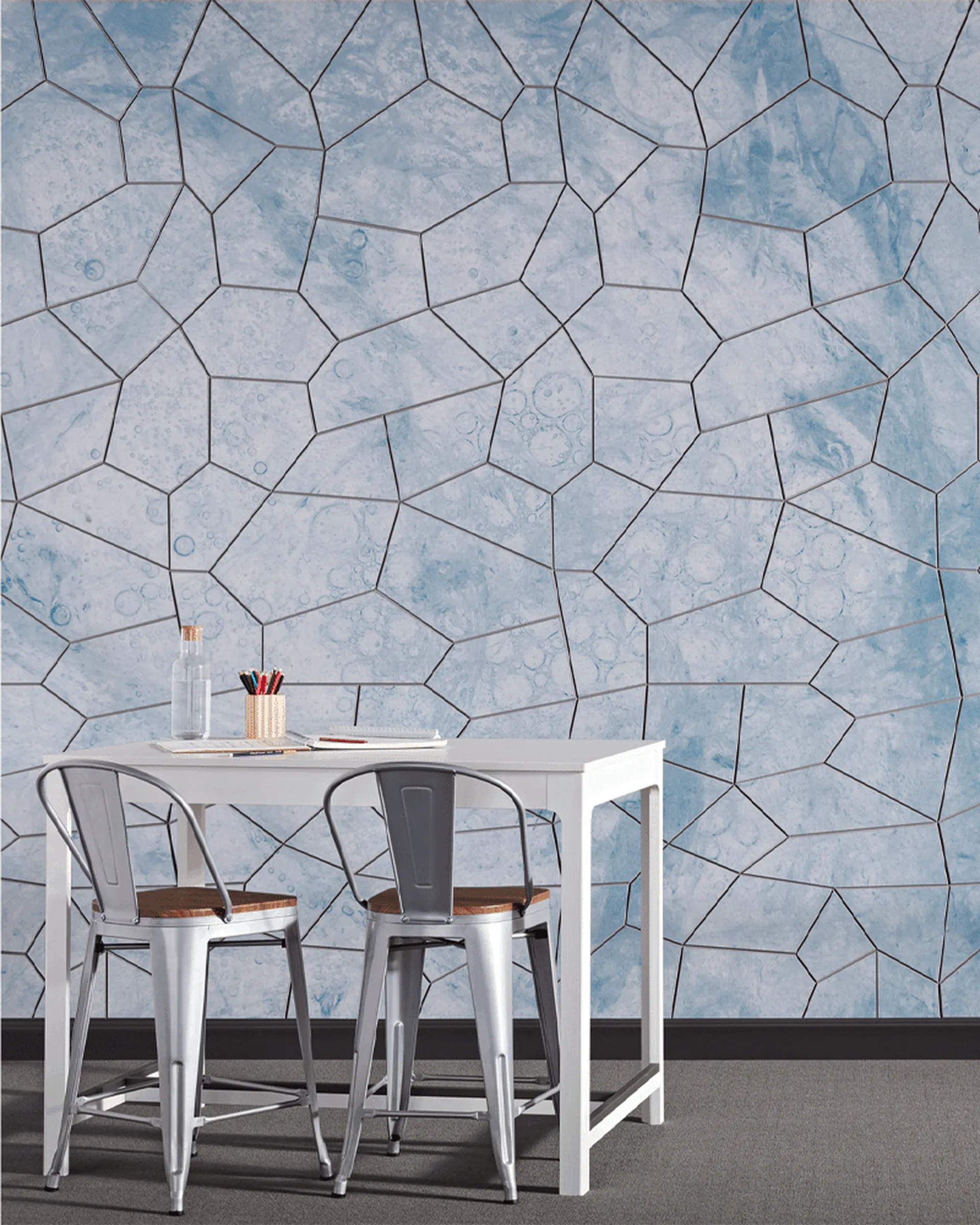 Crackle Panels | Print: Kirei Ink custom ice