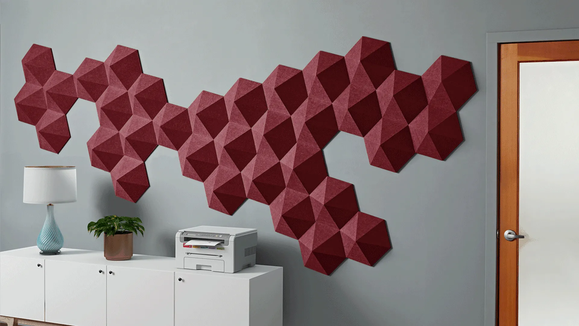 Diamond Tiles | Color: Rouge