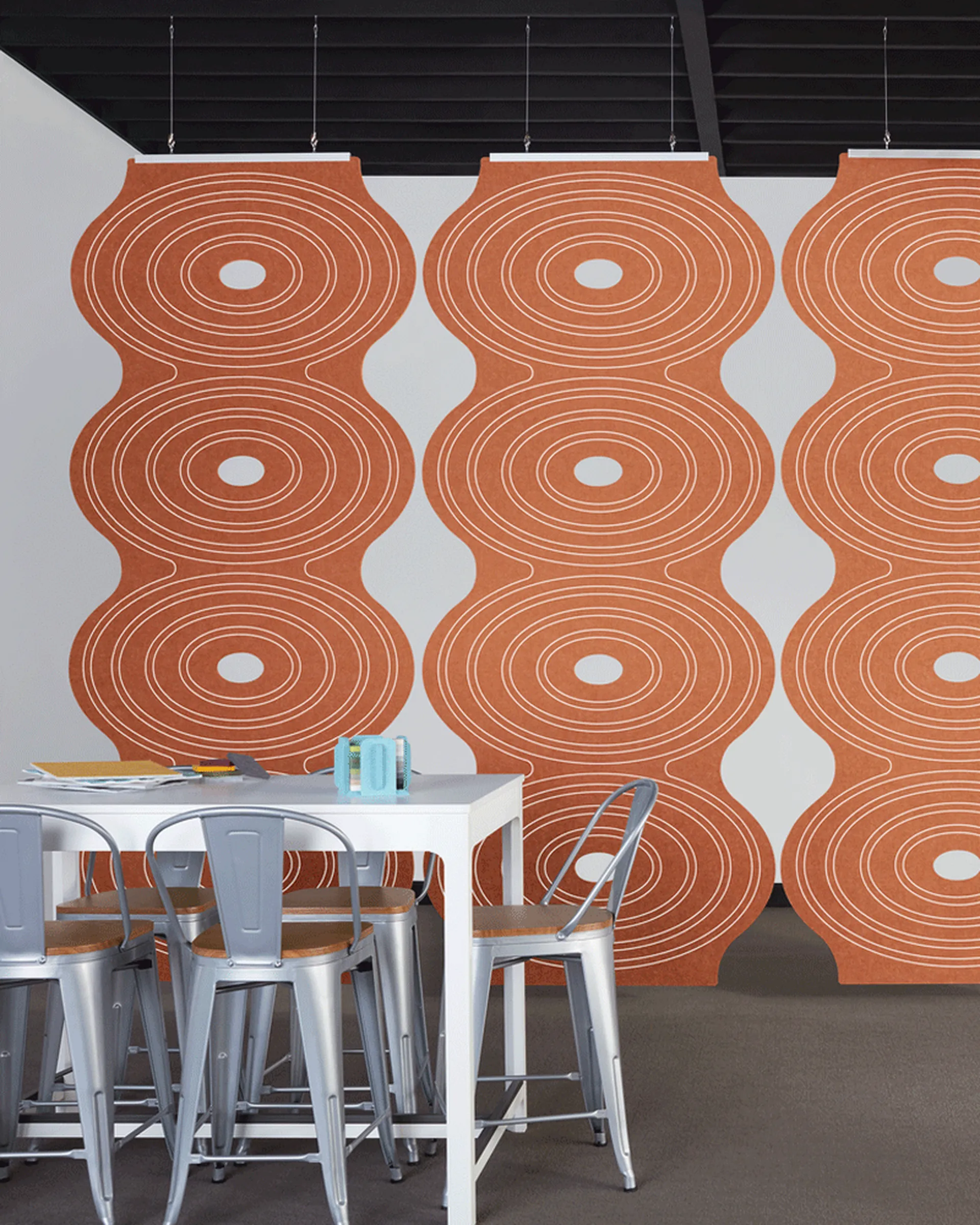 Ellipse Screens | Color: Cinnamon | Print: White (standard)