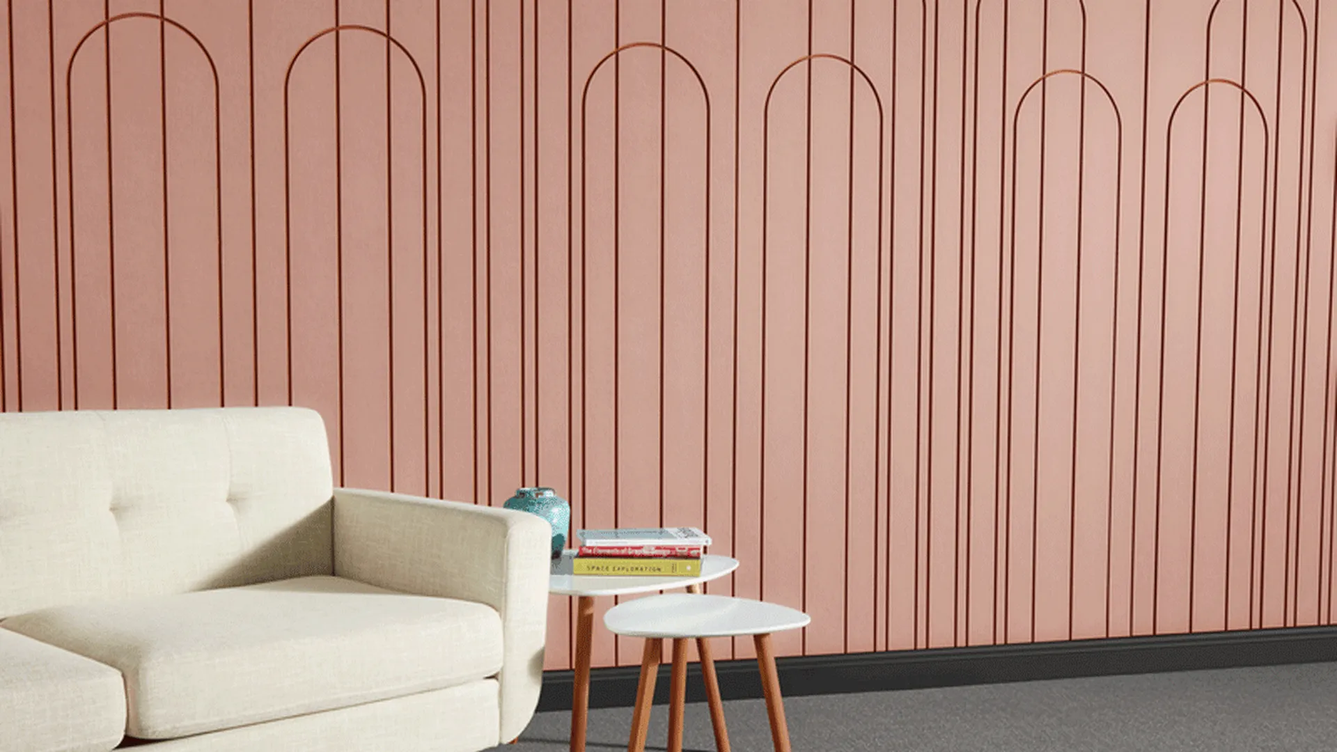 Emerald City Panels | Color: Cinnamon | Print: Kirei Ink custom