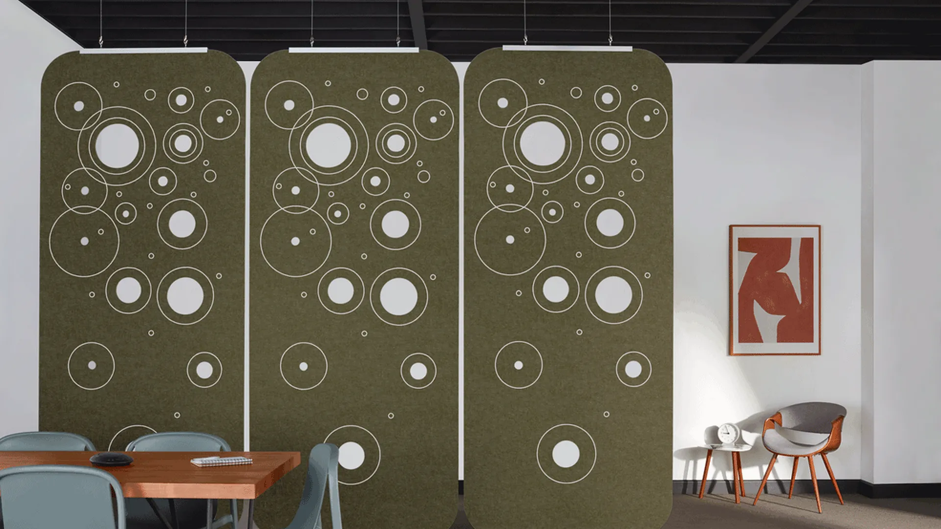 Fizz Screens | Color: Olive | Print: White (standard)