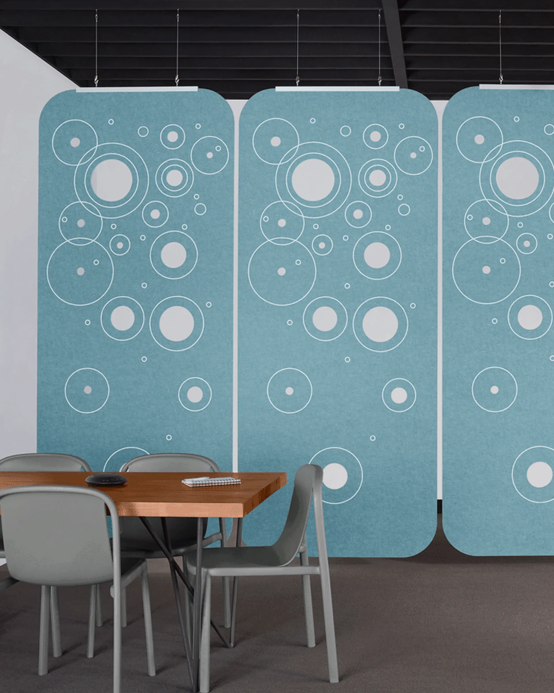 Fizz Screens | Color: Duck Egg | Print: White (standard)