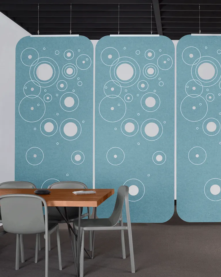 Fizz Screens | Color: Duck Egg | Print: White (standard)
