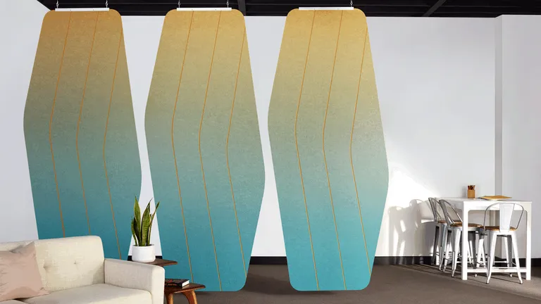Hexa Screens | Color: Ochre | Print: Kirei Ink custom gradient