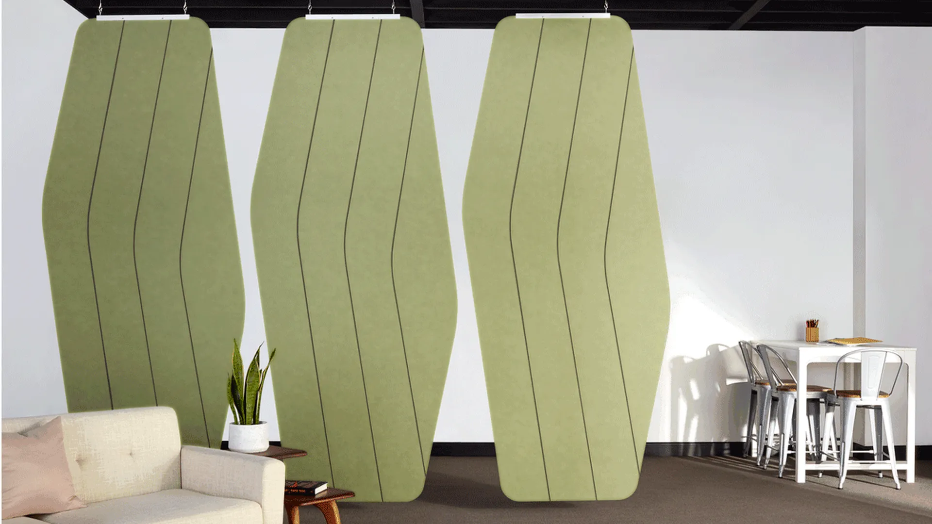 Hexa Screens | Color: Olive | Print: Kirei Ink custom