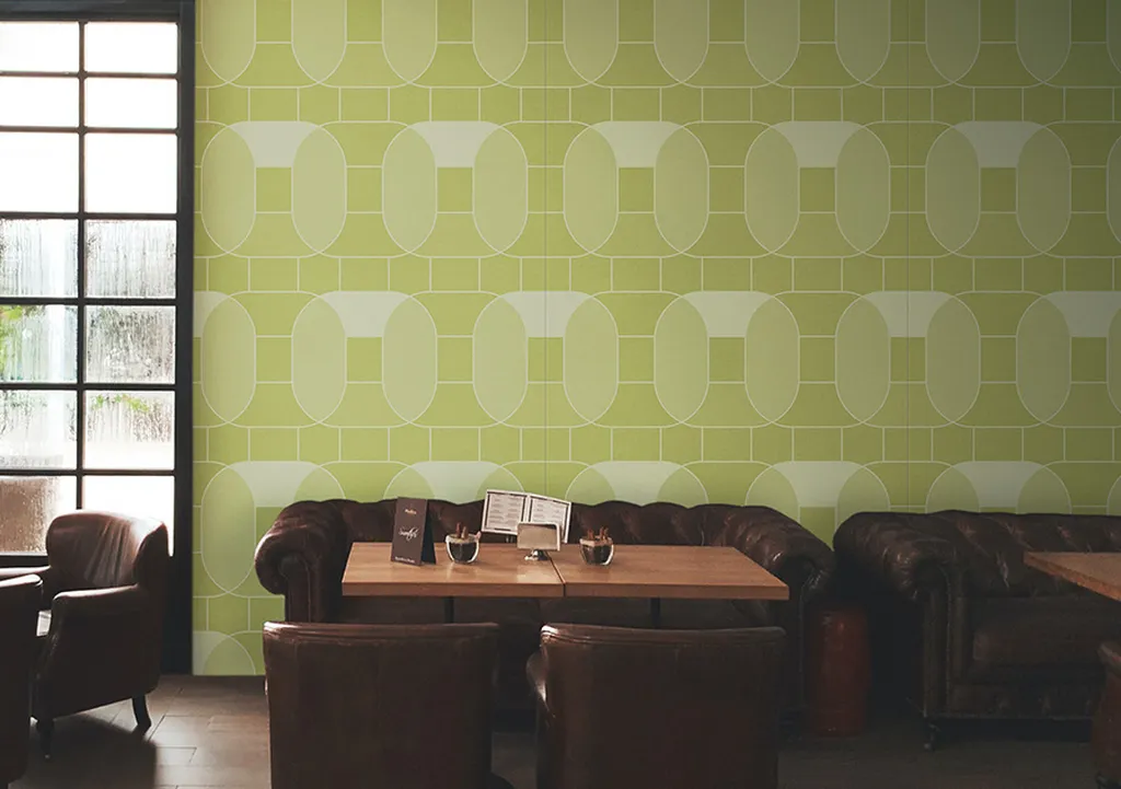 Kirei Ink | Collection: Geo | Print: Mod Squircles (Pistachio)