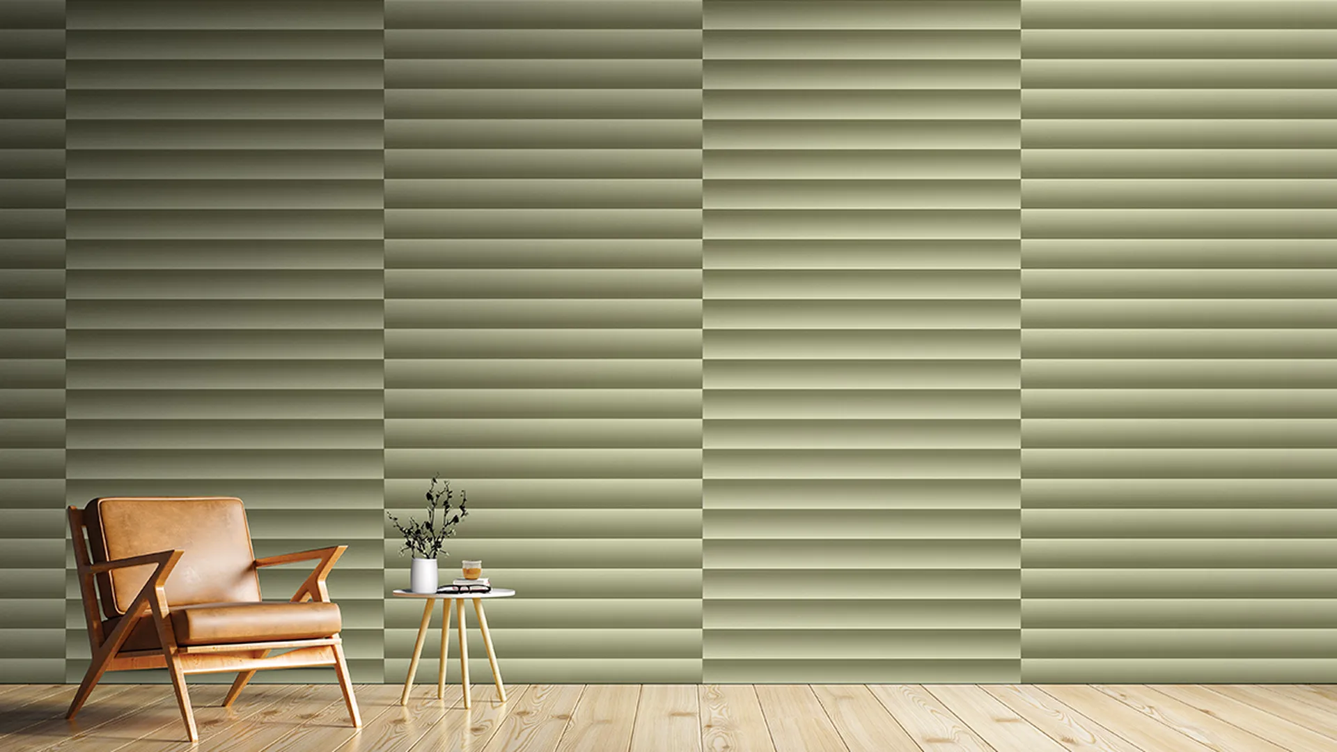 Kirei Ink | Collection: Geo | Print: Trenches (Pistachio)