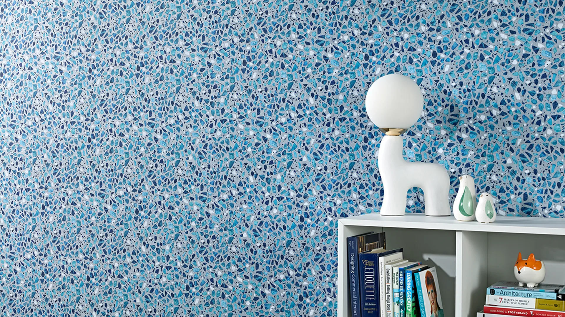 Kirei Ink | Collection: Natural Materials | Print: Terrazzo Blueberry
