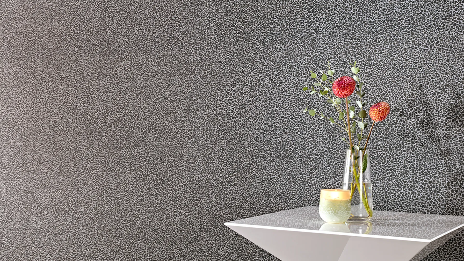 Kirei Ink | Collection: Natural Materials | Print: Terrazzo Dark Chocolate