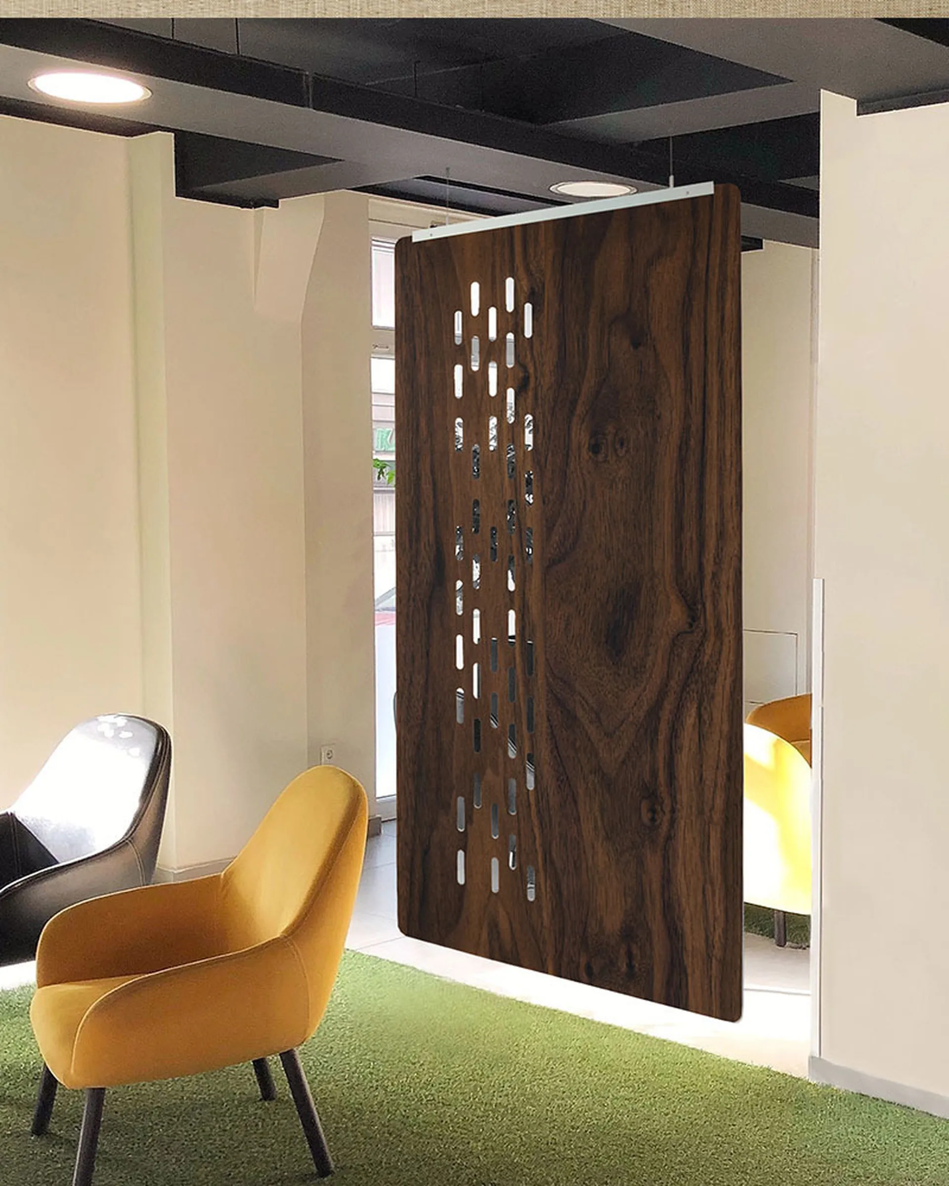 EchoScreen | Kirei Ink | Collection: Wood | Print: Dark Walnut