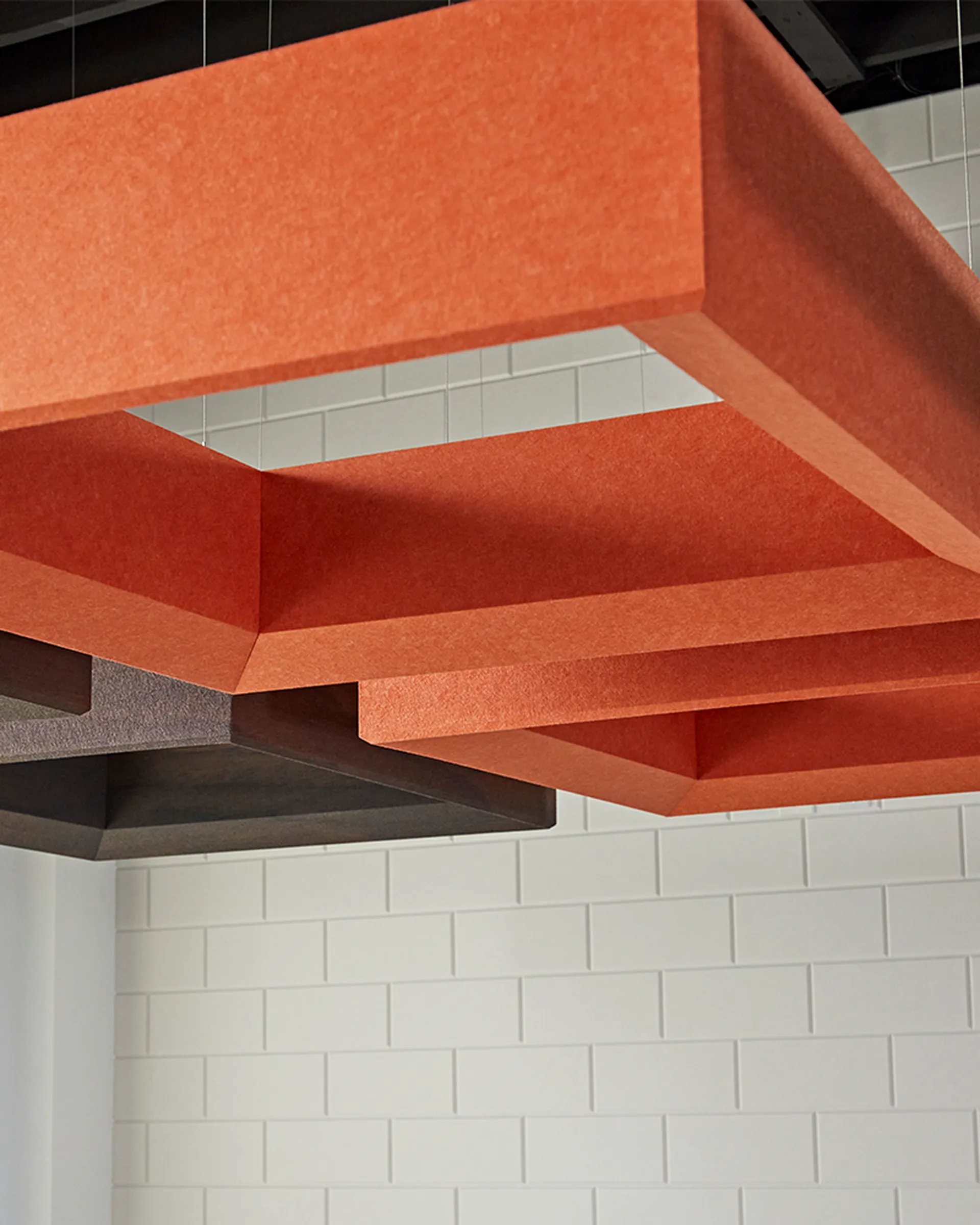 Plaza Clouds | Color: Mandarin | Print: Dark Walnut