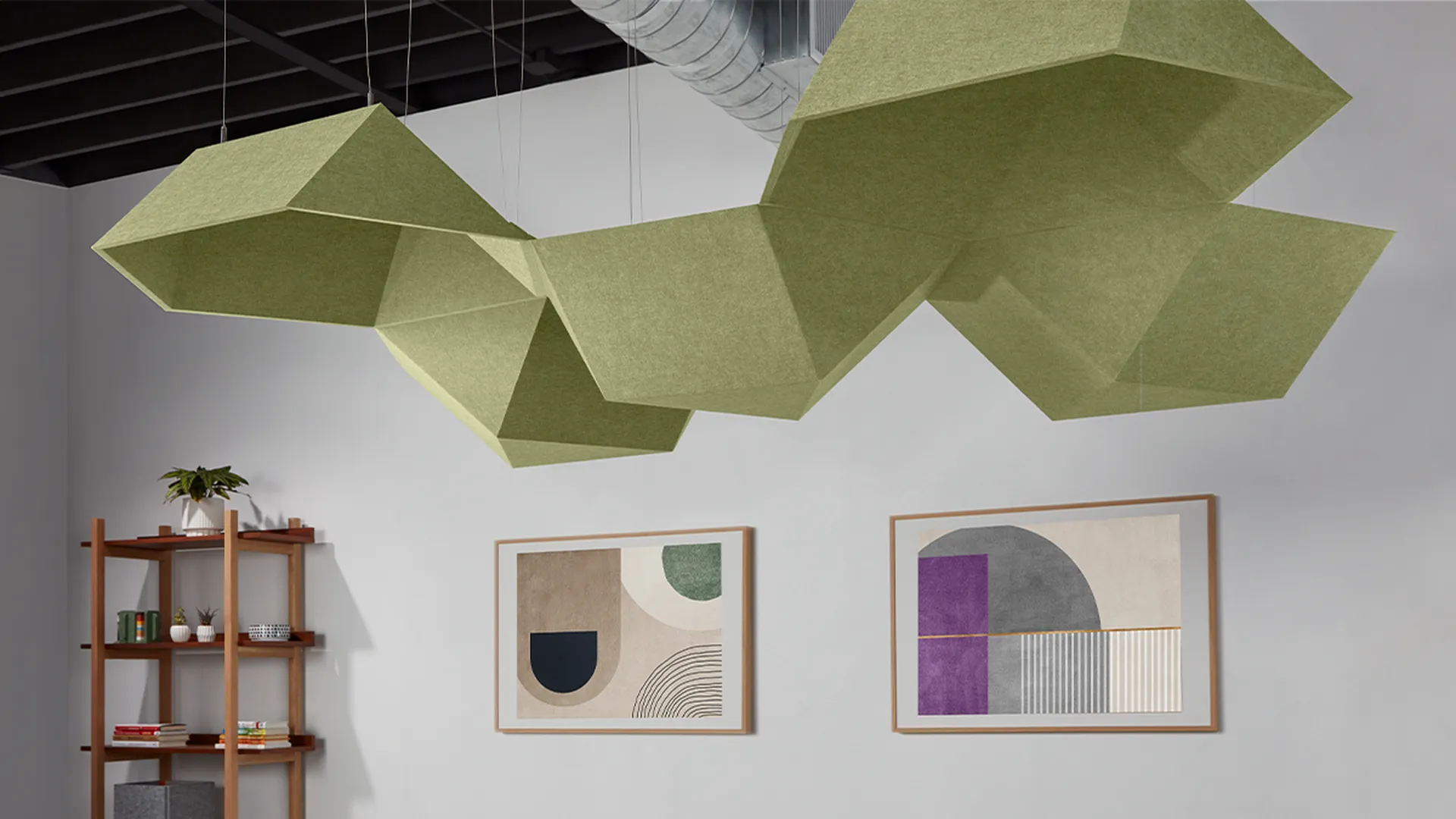 Polygon Clouds | Style: Convex and Concave | Color: Pistachio