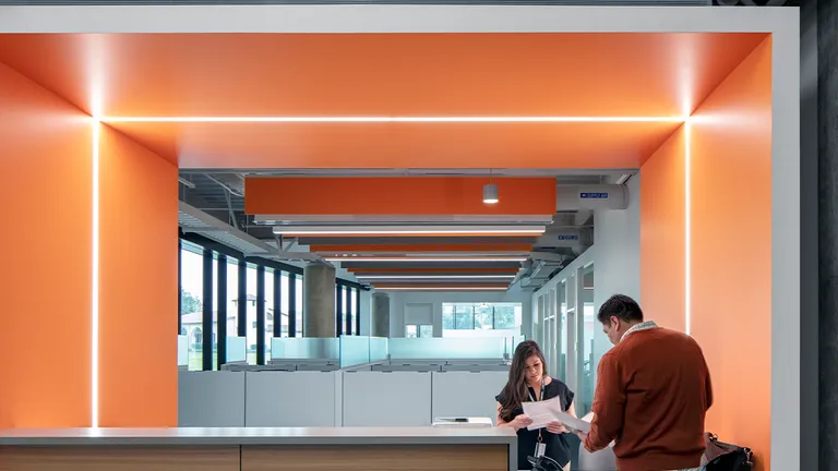 Simple Baffles | Color: Orange and Grey