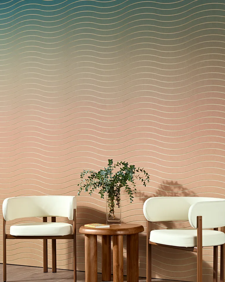 Wavy Panels | Color: Vanilla | Print: Kirei Ink Custom Ombre